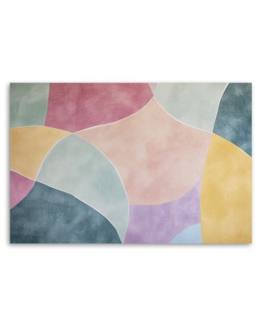 Nowoczesny obraz do salonu - Pastelowa Abstrakcja Retro | Feeby.pl