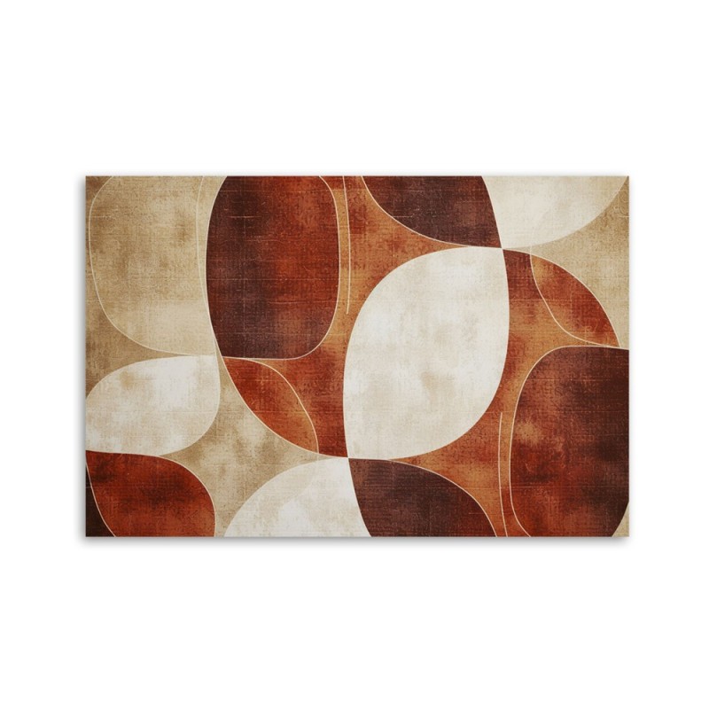 Stylowy obraz do sypialni - Beżowa Abstrakcja Vintage | Feeby.pl