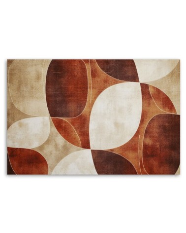 Stylowy obraz do sypialni - Beżowa Abstrakcja Vintage | Feeby.pl