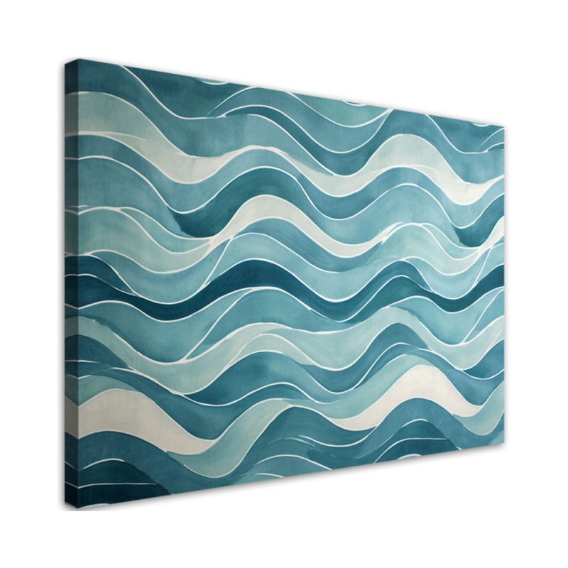 Obraz na płótnie Canvas - Niebieska Abstrakcja Retro | Feeby.pl