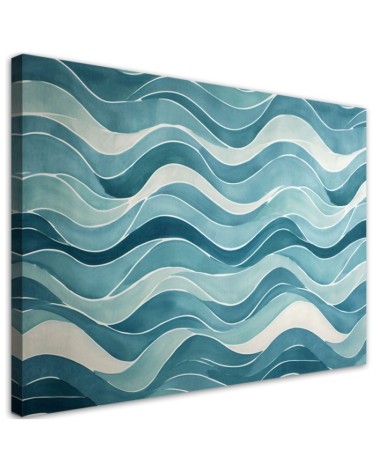 Obraz na płótnie Canvas - Niebieska Abstrakcja Retro | Feeby.pl