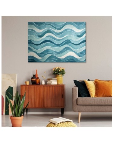 Obraz na płótnie Canvas - Niebieska Abstrakcja Retro | Feeby.pl