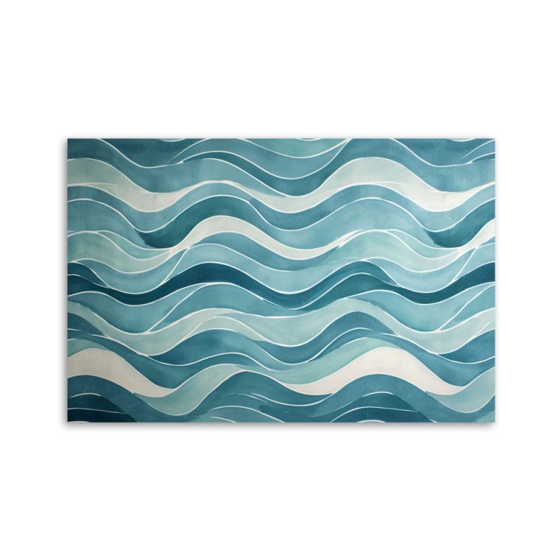 Obraz na płótnie Canvas - Niebieska Abstrakcja Retro | Feeby.pl