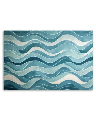 Obraz na płótnie Canvas - Niebieska Abstrakcja Retro | Feeby.pl