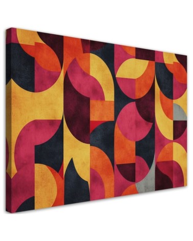 Modern canvas print - Colourful Retro Mosaic | FEEBY