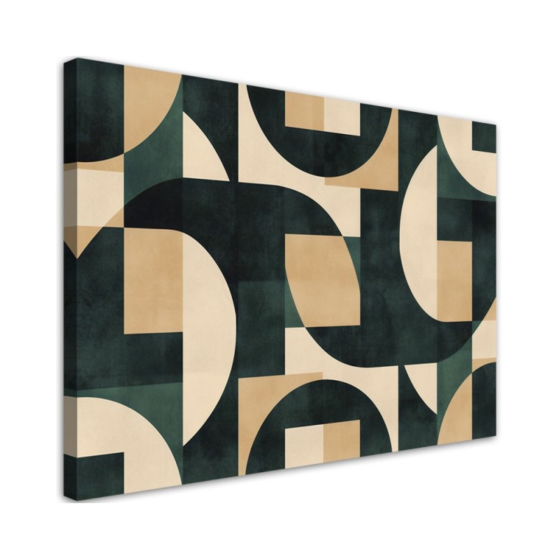 Nowoczesny obraz do salonu - Geometryczna mozaika Retro | Feeby.pl