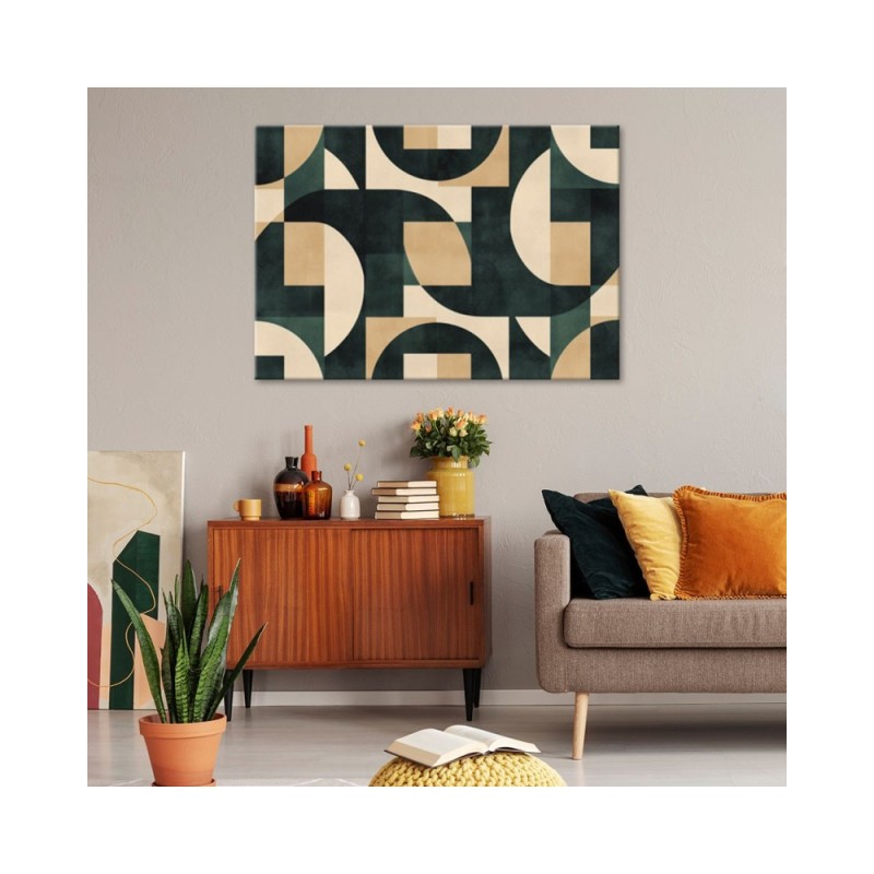 Nowoczesny obraz do salonu - Geometryczna mozaika Retro | Feeby.pl