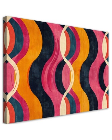 Modern painting for bedroom - Colourful Vintage Abstraction | FEEBY