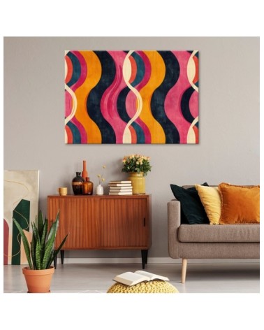 Nowoczesny obraz do sypialni - Kolorowa Abstrakcja Vintage | Feeby.pl