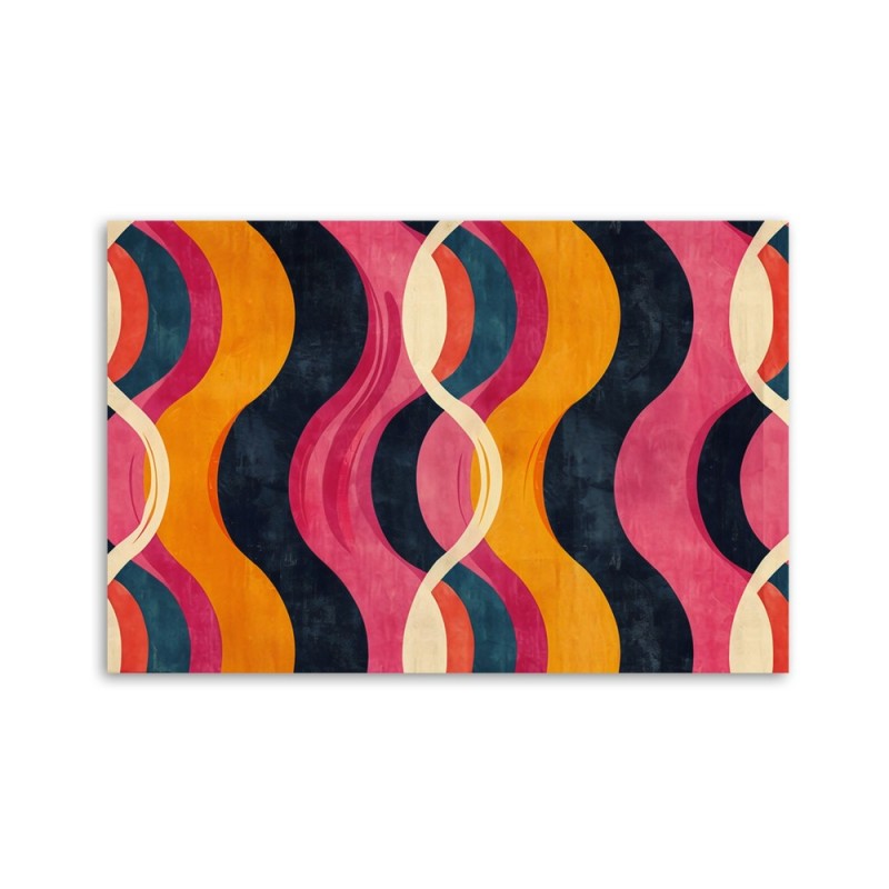 Nowoczesny obraz do sypialni - Kolorowa Abstrakcja Vintage | Feeby.pl