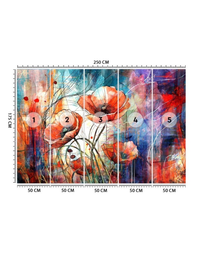 Nowoczesna fototapeta na ścianę - Abstrakcyjne Maki | Feeby.pl