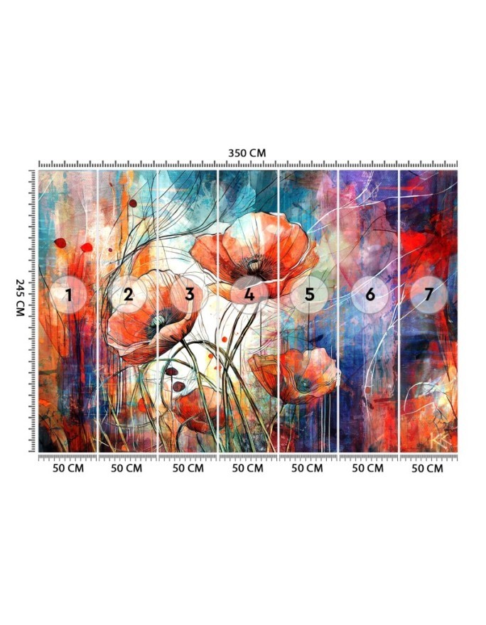Nowoczesna fototapeta na ścianę - Abstrakcyjne Maki | Feeby.pl