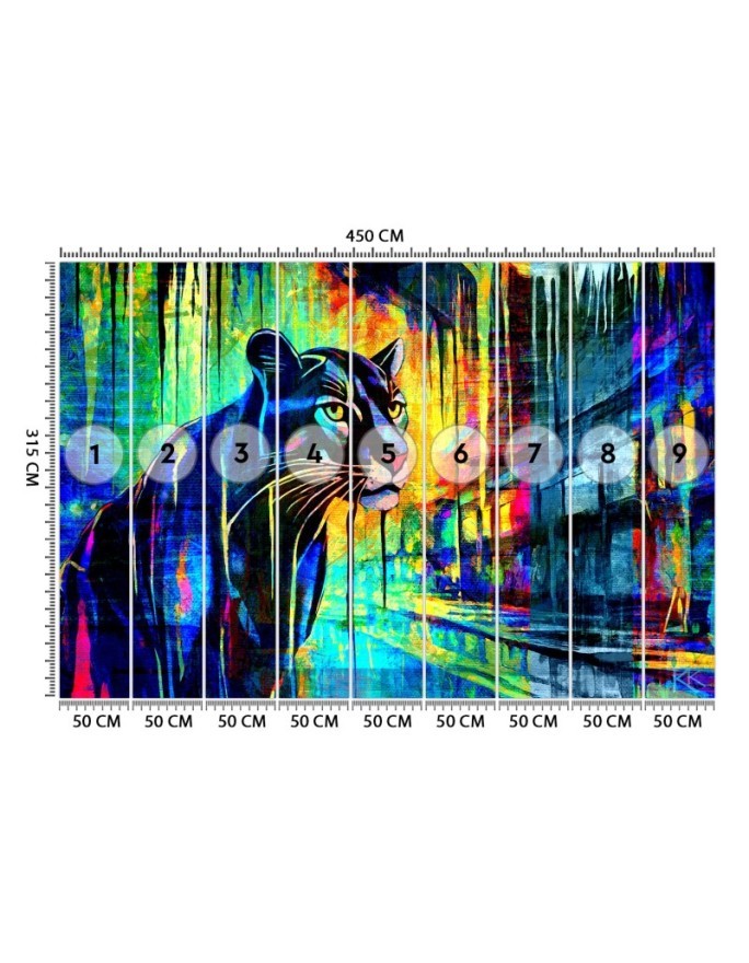 Fototapeta do sypialni - Pantera Zwierzęta Abstrakcja | Feeby.pl