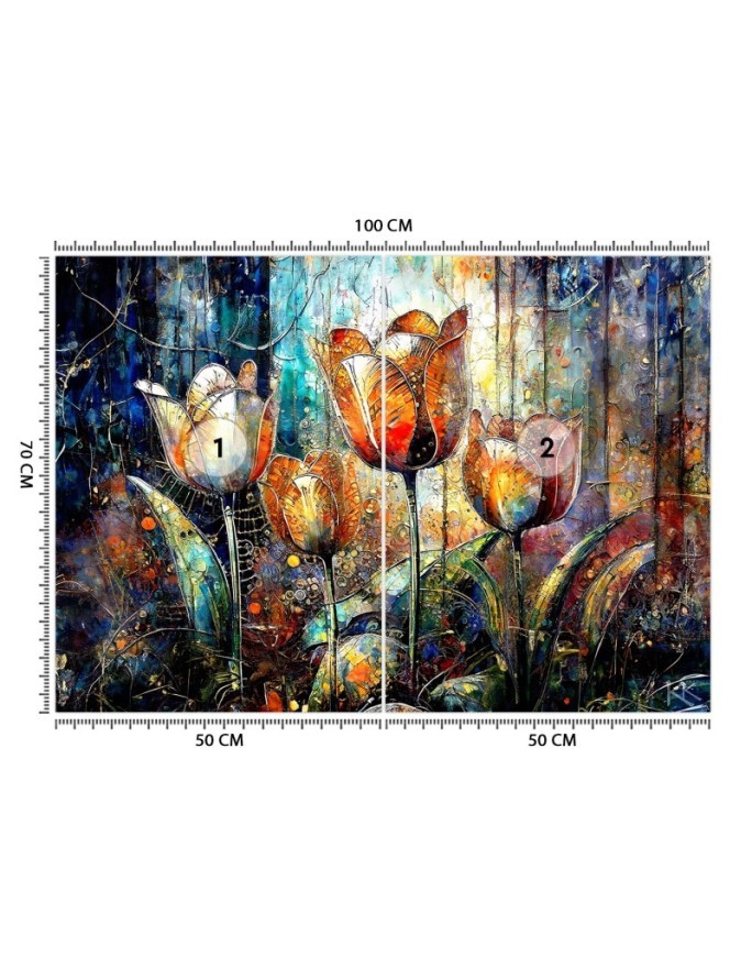 Fototapeta ścienna - Kwiaty Abstrakcja Kolorowa | Feeby.pl
