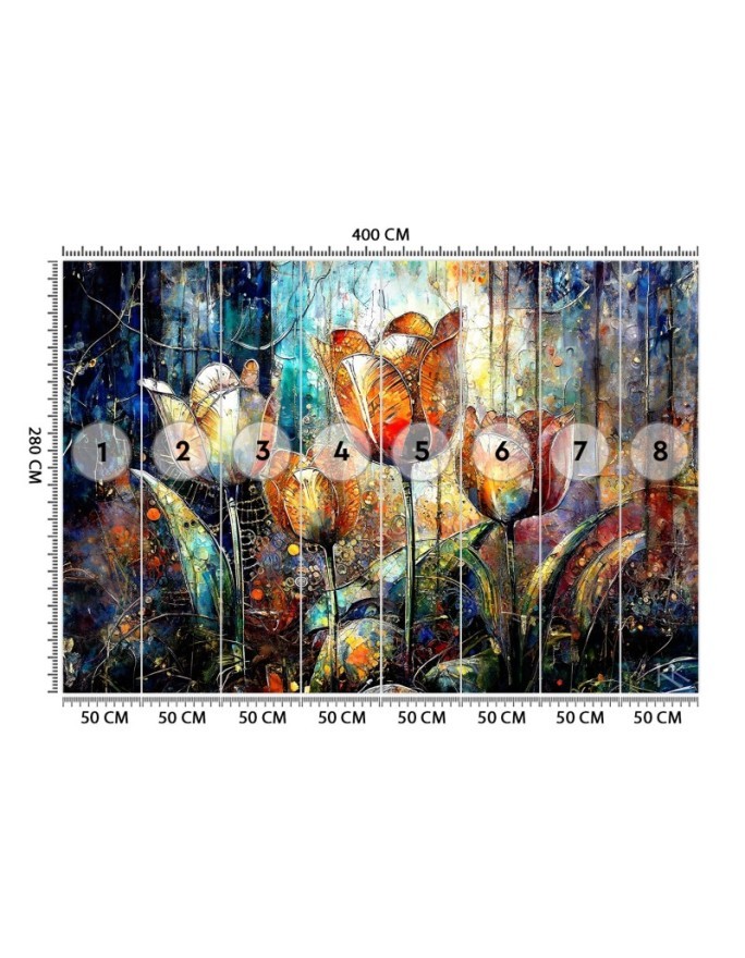 Fototapeta ścienna - Kwiaty Abstrakcja Kolorowa | Feeby.pl