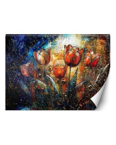 Modern wall mural - Abstract Flowers Colorful | FEEBY