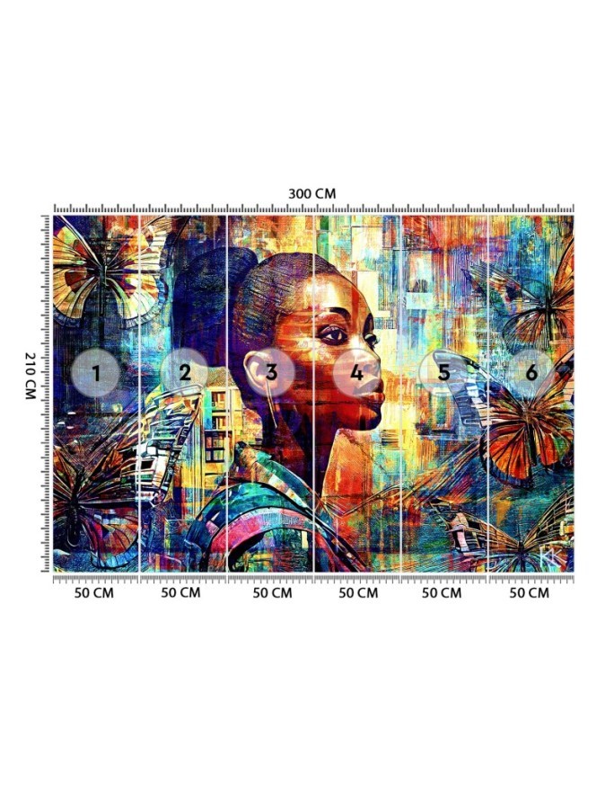 Stylowa fototapeta - Afrykańska Kobieta Glamour | Feeby.pl