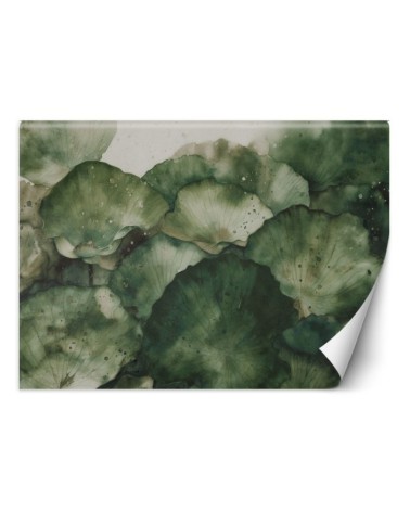Modern wall mural - Green lotus leaves | FEEBY