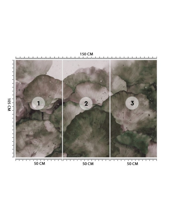 Stylish wallpaper - Lotus leaves watercolor | FEEBY