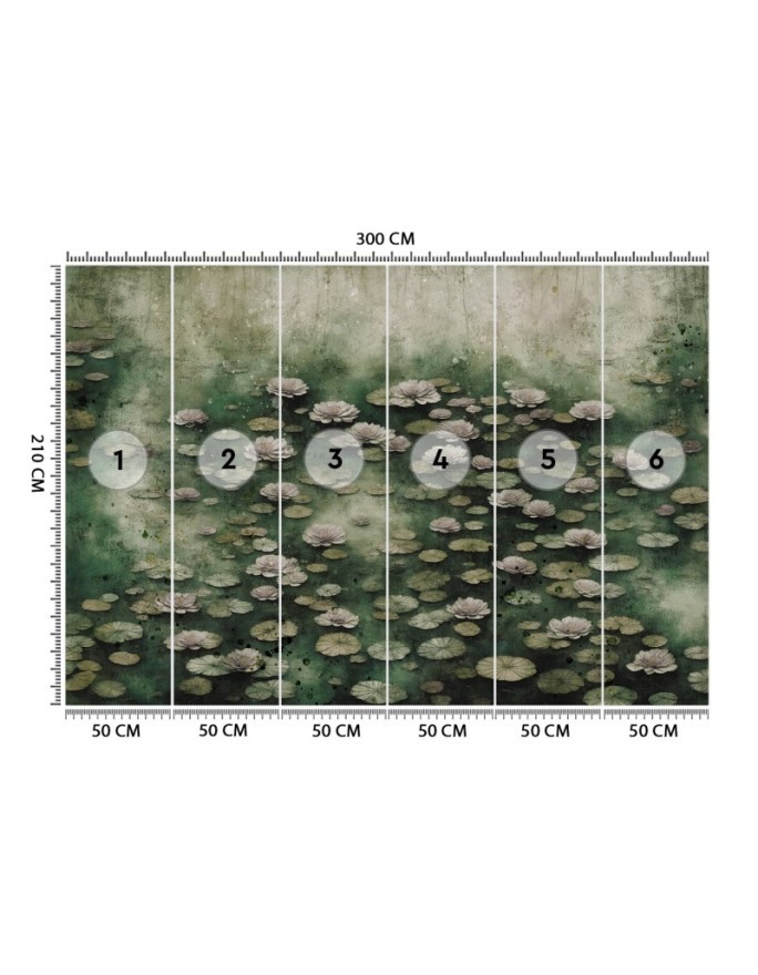 Wall mural for bedroom - Lotus flowers on a lake | FEEBY