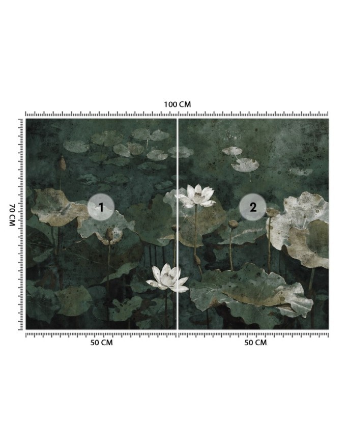 Wall mural - Vintage water lilies | FEEBY
