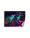 Modern wallpaper - Monstera leaves in futuristic style | FEEBY