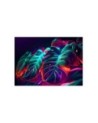 Modern wallpaper - Monstera leaves in futuristic style | FEEBY
