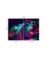 Modern wallpaper - Monstera leaves in futuristic style | FEEBY