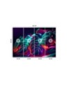 Modern wallpaper - Monstera leaves in futuristic style | FEEBY