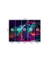 Modern wallpaper - Monstera leaves in futuristic style | FEEBY