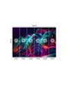 Modern wallpaper - Monstera leaves in futuristic style | FEEBY