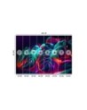 Modern wallpaper - Monstera leaves in futuristic style | FEEBY