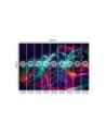 Modern wallpaper - Monstera leaves in futuristic style | FEEBY