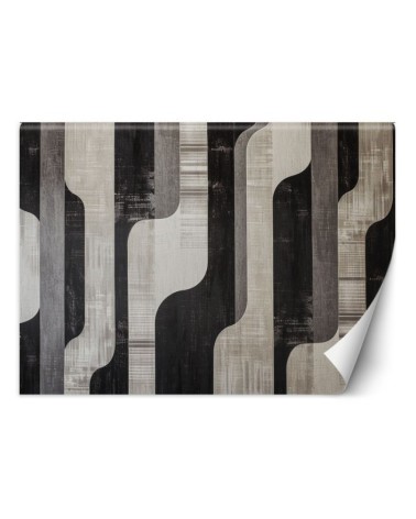 Wall mural for living room - Grey geometric abstraction | FEEBY
