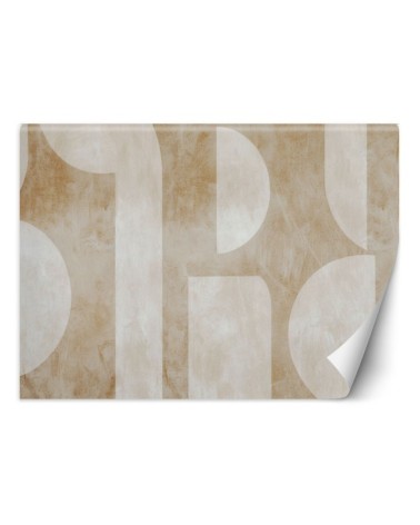 Modern wall mural - Beige abstract shapes | FEEBY