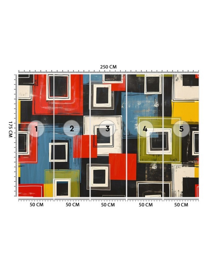 Fototapeta na ścianę - Kolorowa abstrakcja retro | Feeby.pl