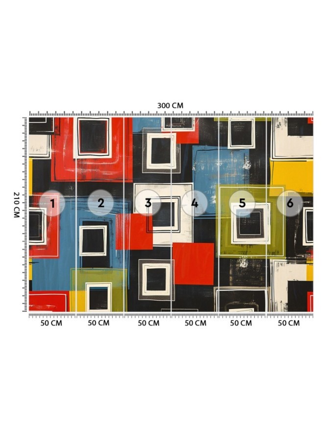 Fototapeta na ścianę - Kolorowa abstrakcja retro | Feeby.pl