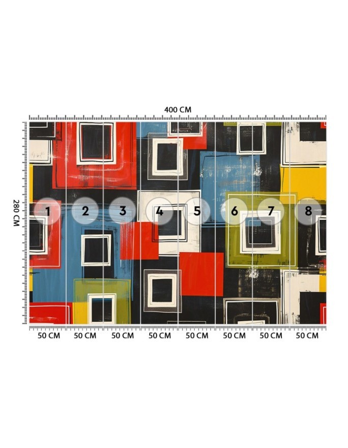 Fototapeta na ścianę - Kolorowa abstrakcja retro | Feeby.pl