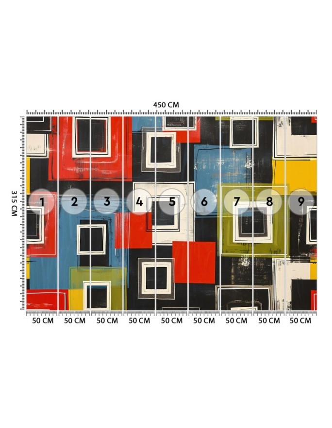 Fototapeta na ścianę - Kolorowa abstrakcja retro | Feeby.pl