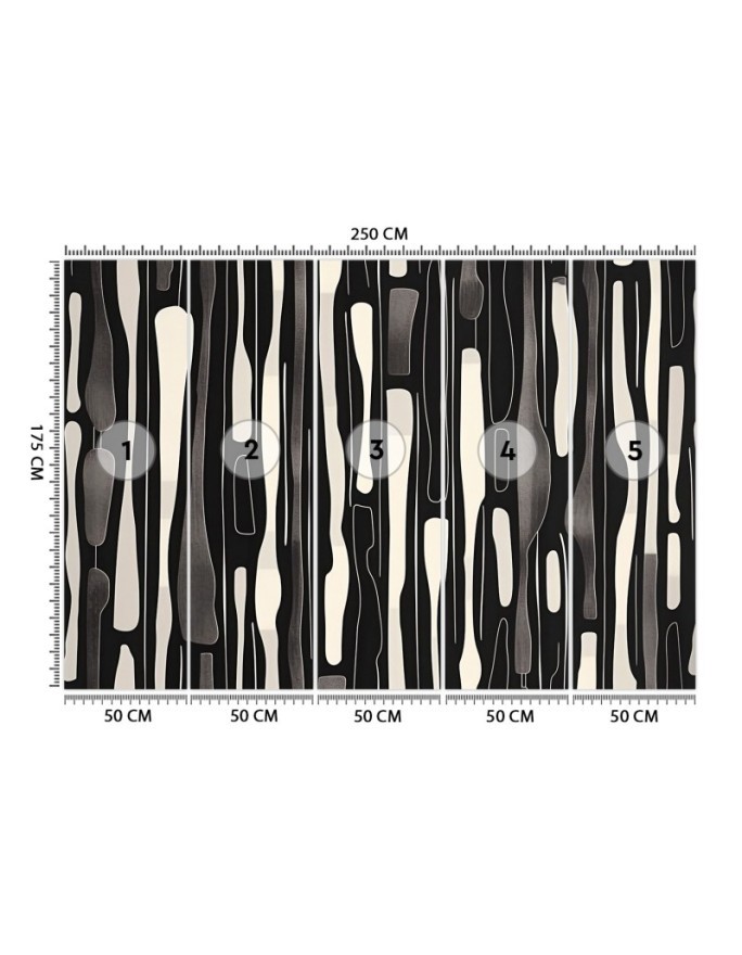 Stylowa fototapeta - Czarno biała abstrakcja | Feeby.pl