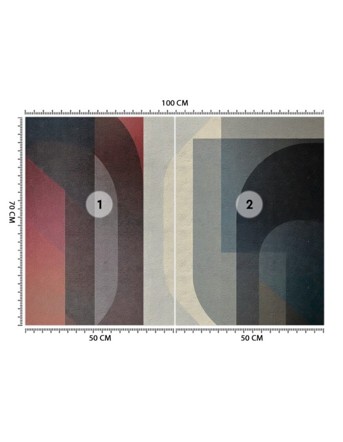 Nowoczesna fototapeta na ścianę - Geometryczna abstrakcja retro | Feeby.pl