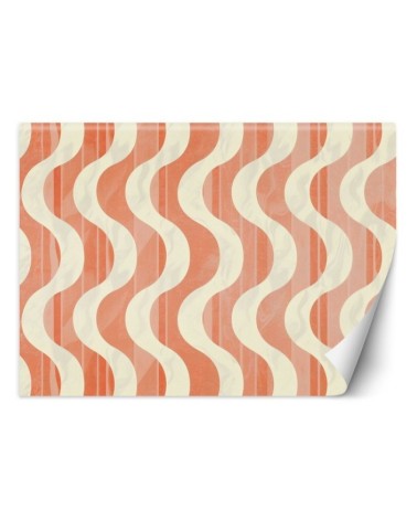 Modern wall mural - Wavy abstract retro | FEEBY
