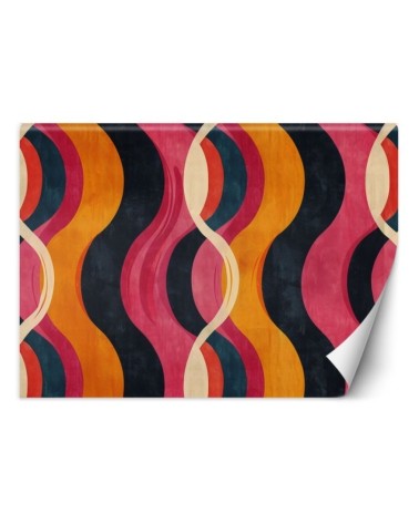 Modern wall mural - Waves Abstract Retro | FEEBY