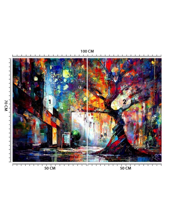 Wall mural for bedroom - Abstract Tree | FEEBY