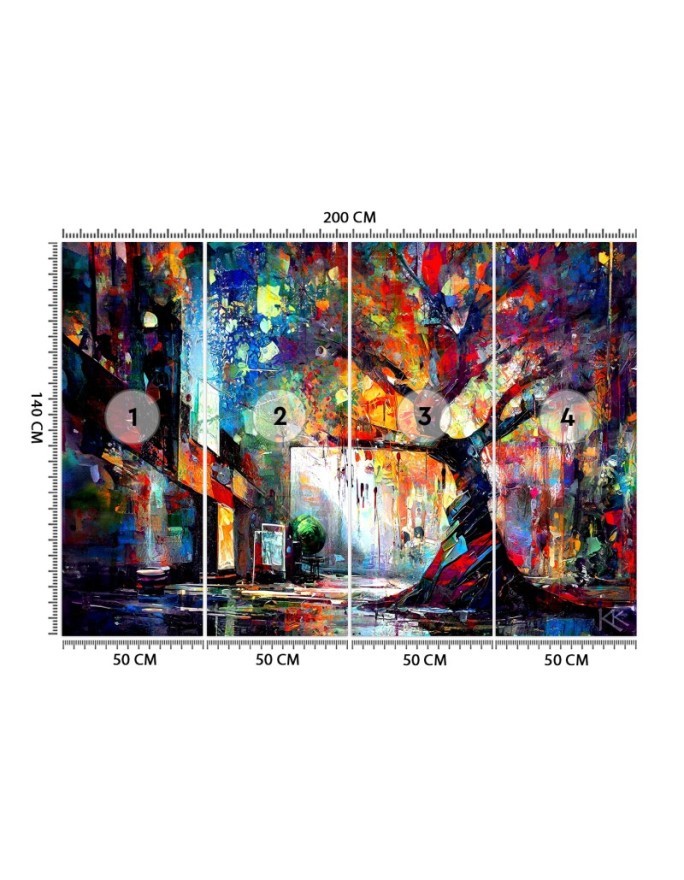Wall mural for bedroom - Abstract Tree | FEEBY