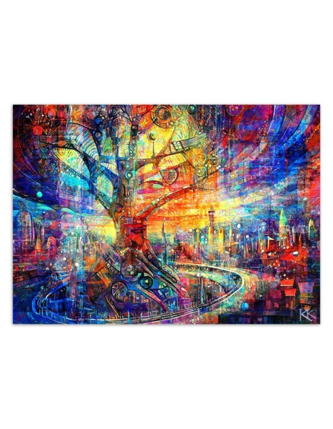 Fototapeta na ścianę - Drzewo Abstrakcja Kolorowa | Feeby.pl