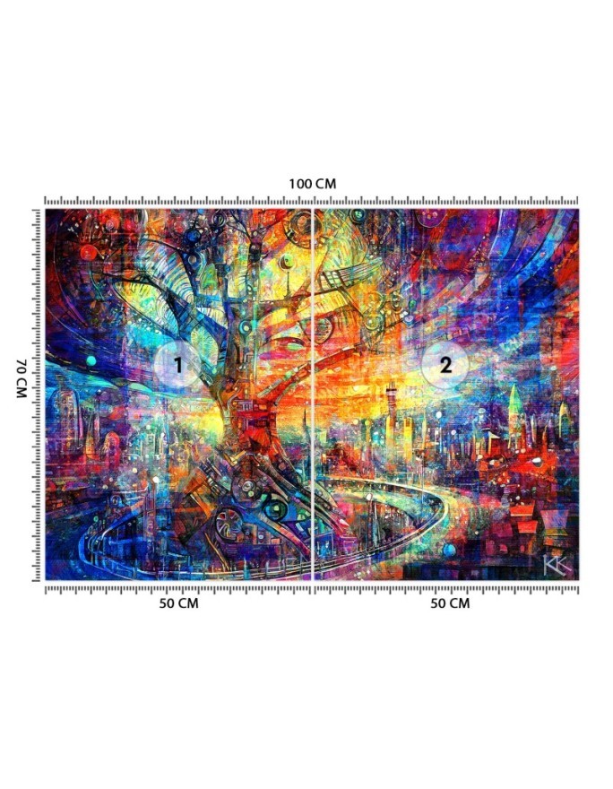 Fototapeta na ścianę - Drzewo Abstrakcja Kolorowa | Feeby.pl