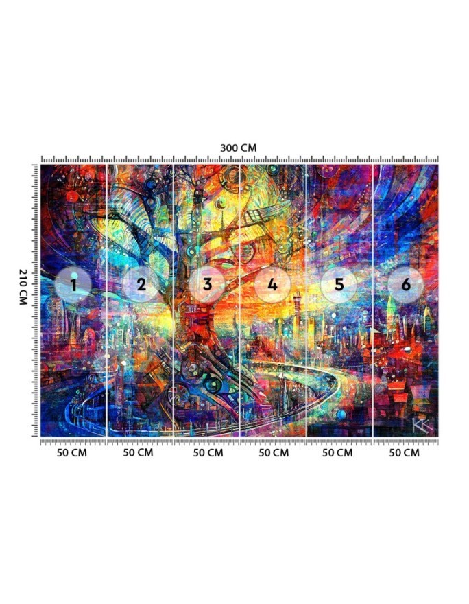 Fototapeta na ścianę - Drzewo Abstrakcja Kolorowa | Feeby.pl