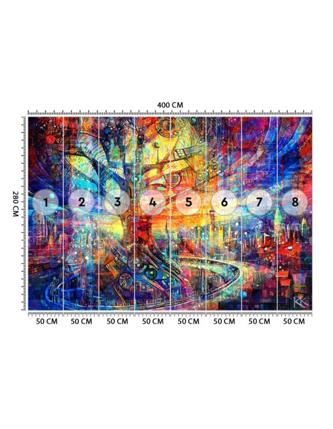 Fototapeta na ścianę - Drzewo Abstrakcja Kolorowa | Feeby.pl