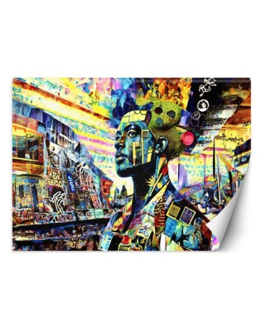 Unique wall mural - Colorful Woman Abstraction | FEEBY